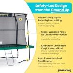 JumpKing 9ft x 13ft Rectangular Trampoline with Enclosure