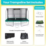JumpKing 9ft x 13ft Rectangular Trampoline with Enclosure