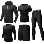 Men's Fitness Workout Clothing Set - 5 Pieces