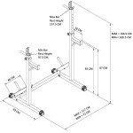 Adjustable Squat and Bench Press Rack with Dip Bars