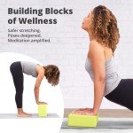2-Pack EVA Foam Yoga Blocks for Exercise & Stretching