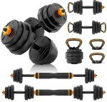 HTK 4-in-1 Adjustable Dumbbell Set (88 LB)