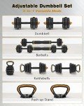 HTK 4-in-1 Adjustable Dumbbell Set (88 LB)