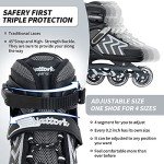 Adjustable Light-Up Inline Skates for Kids & Adults