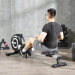Adjustable Magnetic Rowing Machine with LCD Monitor