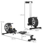 Adjustable Magnetic Rowing Machine with LCD Monitor