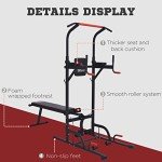 HOMCOM Power Tower with Sit-Up Bench & Push-Up Bars