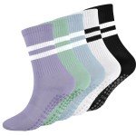 Non-Slip Yoga & Pilates Grip Socks - 5 Pairs