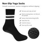Non-Slip Yoga & Pilates Grip Socks - 5 Pairs