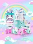 Rainbow Unicorn Light-Up Adjustable Roller Skates