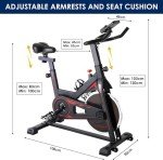 Indoor Cycling Exercise Bike with LCD Display & Tablet Holder