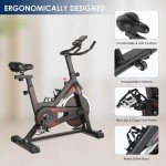Indoor Cycling Exercise Bike with LCD Display & Tablet Holder