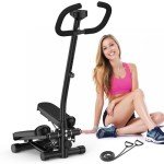 KitGody Adjustable Mini Stepper with Handlebar