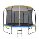 Panana Outdoor Trampoline with Safety Enclosure and Ladder