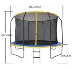 Panana Outdoor Trampoline with Safety Enclosure and Ladder