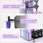 Yoga Mat and Workout Equipment Storage Rack