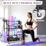 Yoga Mat and Workout Equipment Storage Rack