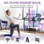 Yoga Mat and Workout Equipment Storage Rack