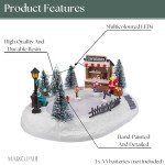 HomeZone LED Color-Changing Christmas Nativity Scene