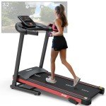 PASYOU Foldable Treadmill with Bluetooth and Programs