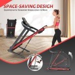 PASYOU Foldable Treadmill with Bluetooth and Programs