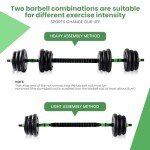 20 kg 4-in-1 Dumbbell Set with Bands