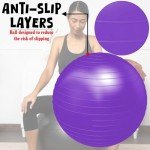 75cm Purple Anti-Burst Yoga and Exercise Ball