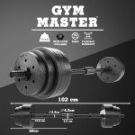30kg Adjustable Dumbbell and Barbell Weight Set
