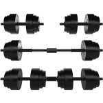 30kg Adjustable Dumbbell and Barbell Weight Set