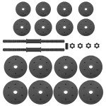 30kg Adjustable Dumbbell and Barbell Weight Set