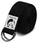 Slim Panda 2.4m Yoga Stretch Strap - Black/Purple/Grey