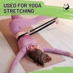 Slim Panda 2.4m Yoga Stretch Strap - Black/Purple/Grey