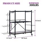 Multifunctional Home Gym Storage Rack with Wheels