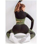 Women’s 3-Piece Workout Tracksuit Set - Black/Green