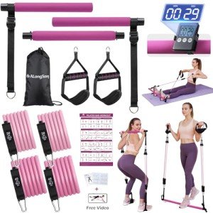 ALongSong Pilates Bar Set with Resistance Bands