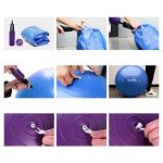 PROIRON Extra Thick Anti-Burst Exercise Ball with Pump