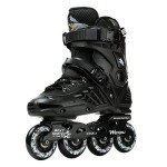 YYW Black Inline Skates for Fitness Beginners
