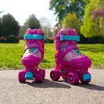 Adjustable Pink Roller Skates for Kids