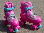 Adjustable Pink Roller Skates for Kids
