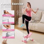 Mytrix Pink Mini Stepper with Resistance Bands