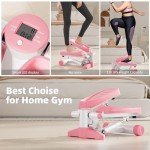 Mytrix Pink Mini Stepper with Resistance Bands