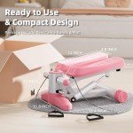 Mytrix Pink Mini Stepper with Resistance Bands