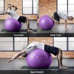 65cm Anti-Burst Gym Ball with Pump for Stability