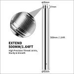 Pole Dancing Extension - 500mm Chrome Connector