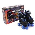 Adjustable Blue Quad Roller Skates for Kids