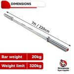 Strongway 20 kg Olympic Barbell - Chrome Finish
