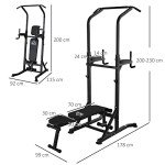 Multi-Function Pull-Up Station with Weight Bench
