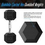Balelinko 10 LBS Rubber Coated Dumbbell Set