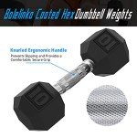 Balelinko 10 LBS Rubber Coated Dumbbell Set
