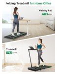 THERUN Foldable Treadmill with Remote and LED Display